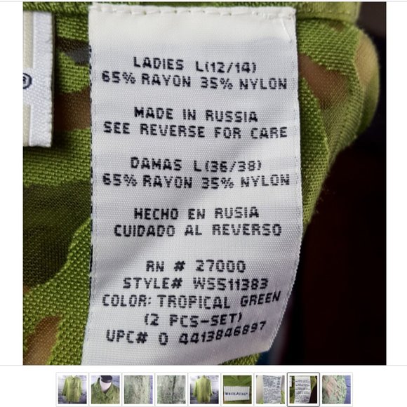 Vintage White Stag Women Sheer Tops Sz 12-14 Green See through - Picture 8 of 8